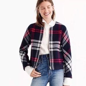 J Crew Plaid Bomber